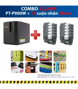 Máy in nhãn Combo: PT-P900W + 10 Cuộn nhãn 36mm (siêu dính) | ⓿❽❻❽❺⓿❺⓿❺❺ | Máy in nhãn, máy in tem, máy in mã vạch | khuetu.vn