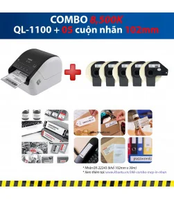 Máy in nhãn Combo: QL-1100 + 5 Cuộn nhãn 102mm | ⓿❽❻❽❺⓿❺⓿❺❺ | Máy in nhãn, máy in tem, máy in mã vạch | khuetu.vn