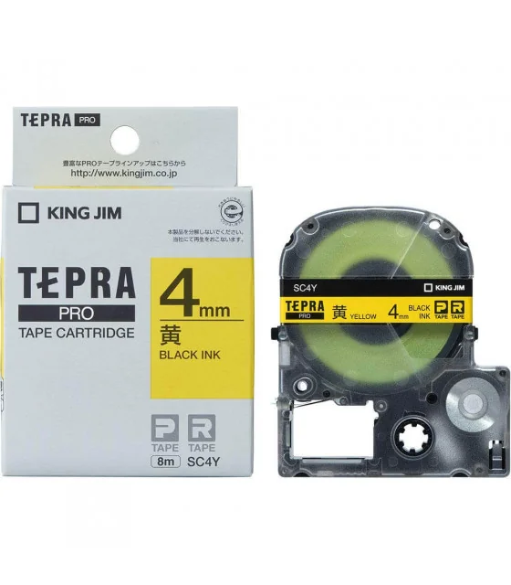 Tepra SC4Y (Chữ đen nền vàng, khổ 4mm)