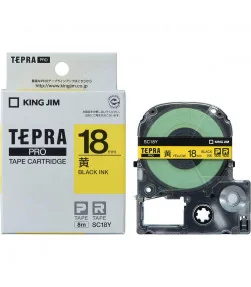 Tepra SC18Y (Chữ đen nền vàng, khổ 18mm) | ⓿❽❻❽❺⓿❺⓿❺❺ | Nhãn in, tem in, giấy in, băng nhãn, tape in | khuetu.vn