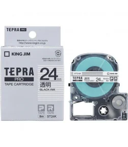 Tepra ST24K (Chữ đen nền trong, khổ 24mm) | ⓿❽❻❽❺⓿❺⓿❺❺ | Nhãn in, tem in, giấy in, băng nhãn, tape in | khuetu.vn