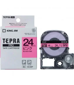 Tepra SC24P (Chữ đen nền hồng, khổ 24mm) | ⓿❽❻❽❺⓿❺⓿❺❺ | Nhãn in, tem in, giấy in, băng nhãn, tape in | khuetu.vn
