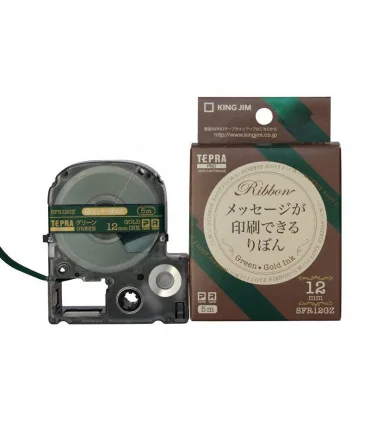 Tepra SFR12GZ (Chữ vàng Gold nền xanh lá, khổ 12mm) | ⓿❽❻❽❺⓿❺⓿❺❺ | Nhãn in, tem in, giấy in, băng nhãn, tape in | khuetu.vn