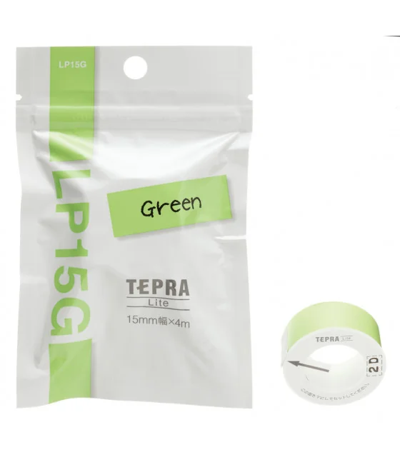 Tepra LITE LP15G (khổ 15mm x 4m, xanh lá)