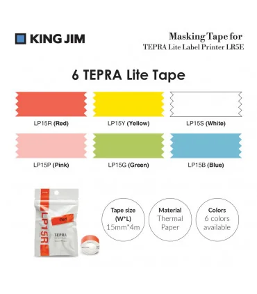 Tepra LITE LP15B (khổ 15mm x 4m, xanh dương) | ⓿❽❻❽❺⓿❺⓿❺❺ | Nhãn in, tem in, giấy in, băng nhãn, tape in | khuetu.vn