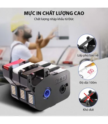 Mực in ống SUPVAN TP-R80EW, màu trắng, 12mm x 80m, cho máy in ống Supvan | ⓿❽❻❽❺⓿❺⓿❺❺ | Ống lồng, ống lồng cos, vật tư in ống...
