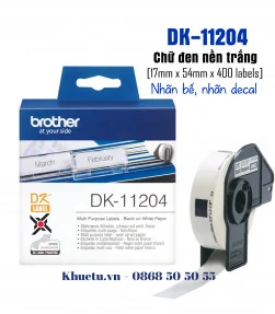 DK-11204, 17mm x 54mm x 400 labels, nhãn bế, giấy decal | ⓿❽❻❽❺⓿❺⓿❺❺ | Nhãn in, tem in, giấy in, băng nhãn, tape in | khuetu.vn