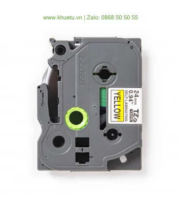 Brother TZe-SL651, khổ 24mm, dài 8m, Black on Yellow, dán cáp CAT5E/6 | ⓿❽❻❽❺⓿❺⓿❺❺ | Nhãn in, tem in, giấy in, băng nhãn, tap...