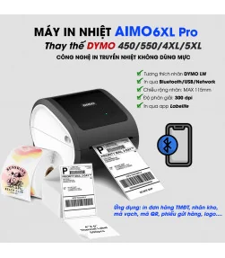 Máy in nhãn Máy In Nhãn AIMO 6XL Pro - Thay Thế DYMO, Tương Thích Nhãn DYMO | ⓿❽❻❽❺⓿❺⓿❺❺ | Máy in nhãn, máy in tem, máy in mã...