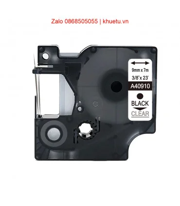 DM-A40910 D1 Tape 40910 9mm x 7m Black on Clear | ⓿❽❻❽❺⓿❺⓿❺❺ | Nhãn in, tem in, giấy in, băng nhãn, tape in | khuetu.vn