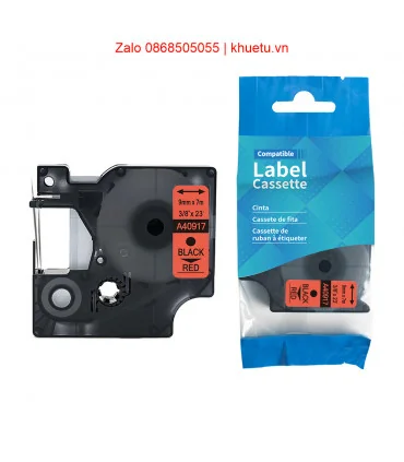 DM-A40917 D1 Tape A40917 9mm x 7m Black on Red | ⓿❽❻❽❺⓿❺⓿❺❺ | Nhãn in, tem in, giấy in, băng nhãn, tape in | khuetu.vn