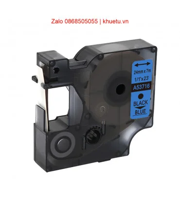 DM-A53716 D1 Tape A53716 24mm x 7m Black on Blue | ⓿❽❻❽❺⓿❺⓿❺❺ | Nhãn in, tem in, giấy in, băng nhãn, tape in | khuetu.vn