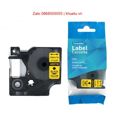 DM-A53718 D1 Tape A53718 24mm x 7m Black on Yellow | ⓿❽❻❽❺⓿❺⓿❺❺ | Nhãn in, tem in, giấy in, băng nhãn, tape in | khuetu.vn
