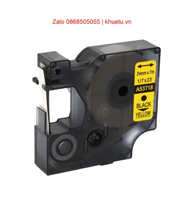 DM-A53718 D1 Tape A53718 24mm x 7m Black on Yellow | ⓿❽❻❽❺⓿❺⓿❺❺ | Nhãn in, tem in, giấy in, băng nhãn, tape in | khuetu.vn