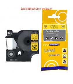 Rhino Flexible Nylon 1" (24mm), Black on Yellow (1734525) | ⓿❽❻❽❺⓿❺⓿❺❺ | Nhãn in, tem in, giấy in, băng nhãn, tape in | khuet...