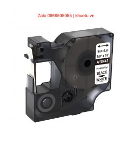 Rhino Vinyl 3/8" (9mm), Black on White (A18443) | ⓿❽❻❽❺⓿❺⓿❺❺ | Nhãn in, tem in, giấy in, băng nhãn, tape in | khuetu.vn