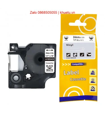 Rhino Vinyl 1" (24mm), Black on White (1805430) | ⓿❽❻❽❺⓿❺⓿❺❺ | Nhãn in, tem in, giấy in, băng nhãn, tape in | khuetu.vn