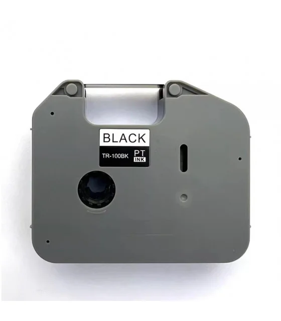 Mực in ống lồng TR-100BKTN (tương thích), màu đen, 12mm x 100M, cho máy in ống Brother