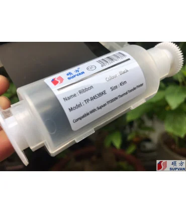 Supvan Ribbon TP-R453BKE, màu đen, khổ 55mm x 45m, mực cho máy in ống co nhiệt Supvan TP2000M | ⓿❽❻❽❺⓿❺⓿❺❺ | Ống lồng, ống lồ...