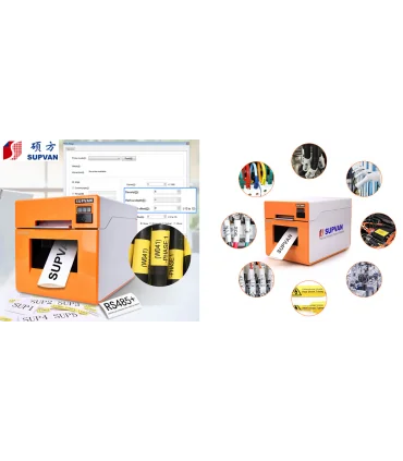 Supvan Ribbon TP-R453WTE, màu trắng, khổ 55mm x 45m, mực cho máy in ống co nhiệt Supvan TP2000M | ⓿❽❻❽❺⓿❺⓿❺❺ | Ống lồng, ống ...