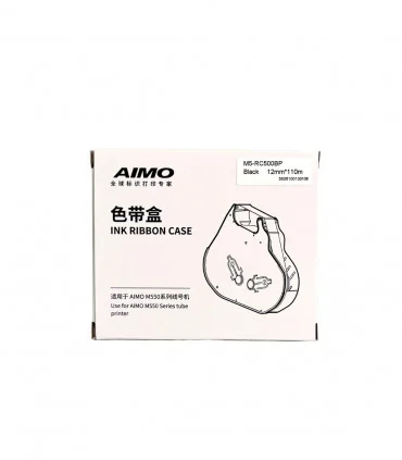 Mực in ống M5-RC500BP, màu đen, 12mm x 110m, cho máy in ống AIMO M550A | ⓿❽❻❽❺⓿❺⓿❺❺ | Ống lồng, ống lồng cos, vật tư in ống |...