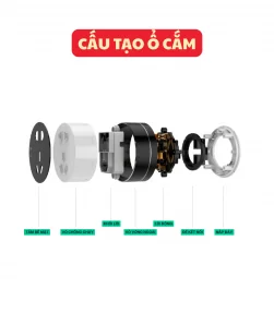 Ổ cắm đơn A0 Universal (Vỏ nhôm, Bạc)