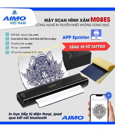 Máy in hình xăm di động M08ES
