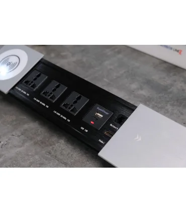 Ổ cắm điện âm bàn trượt, có sạc không dây MK102SS (Silver) | ⓿❽❻❽❺⓿❺⓿❺❺ | khuetu.vn