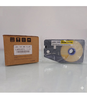 Băng nhãn vàng L-MARK LM506YL 6mm × 20m (nhãn dán đánh dấu) | khuetu.vn
