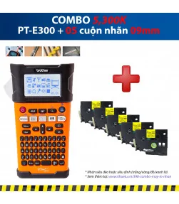 Máy in nhãn Combo: PT-E300 + 5 Cuộn nhãn 09mm | ⓿❽❻❽❺⓿❺⓿❺❺ | Máy in nhãn, máy in tem, máy in mã vạch | khuetu.vn