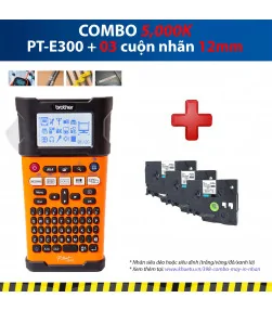 Máy in nhãn Combo: PT-E300 + 3 Cuộn nhãn 12mm | ⓿❽❻❽❺⓿❺⓿❺❺ | Máy in nhãn, máy in tem, máy in mã vạch | khuetu.vn