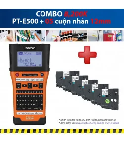Máy in nhãn Combo: PT-E500 + 5 Cuộn nhãn 12mm | ⓿❽❻❽❺⓿❺⓿❺❺ | Máy in nhãn, máy in tem, máy in mã vạch | khuetu.vn