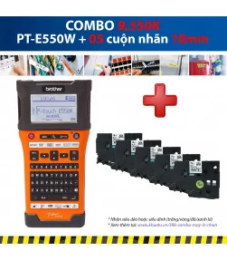 Máy in nhãn Combo: PT-E550W + 5 Cuộn nhãn 18mm | ⓿❽❻❽❺⓿❺⓿❺❺ | Máy in nhãn, máy in tem, máy in mã vạch | khuetu.vn