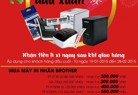 Nhận lì xì đầu năm khi mua máy in nhãn và nhãn in từ KHUÊ TÚ