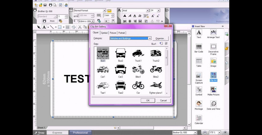 Làm thế nào để tạo nhãn có chứa table (Ptouch Editor 5.0, Windows)