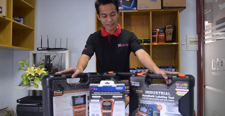 Máy in nhãn Brother PT-E300/E500/E550W - Hướng dẫn sử dụng các phím chức năng để in nhãn trong thi công Điện - Mạng - Viễn thông