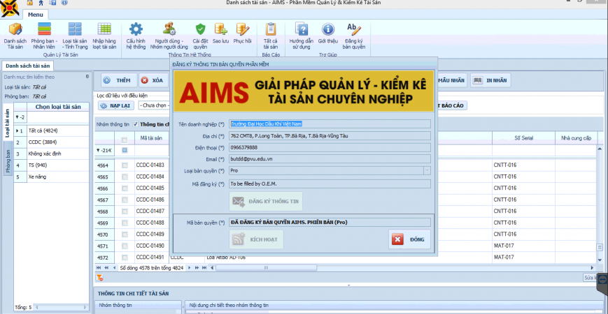 AIMS - Hướng dẫn cài đặt và cấu hình Phần mềm Quản lý and Kiểm kê tài sản AIMS