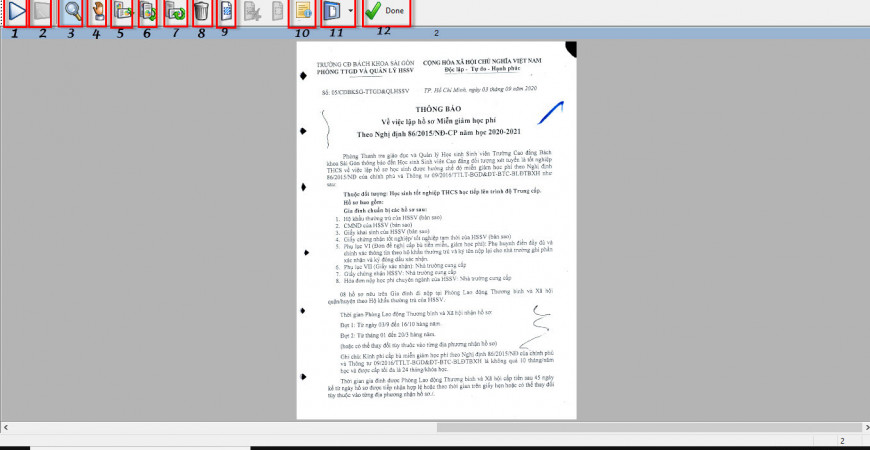 Chức Năng Các Nút Lệnh Trong Phần Mềm Scan Smart Touch Của Kodak