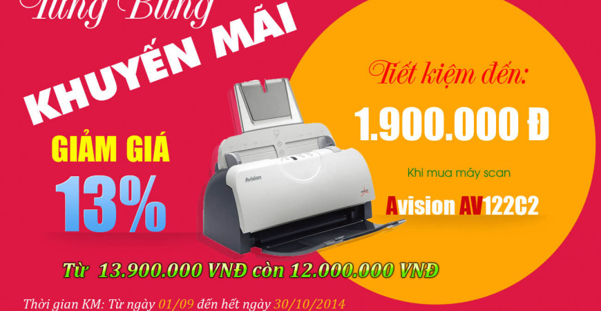 Chương trình giảm giá máy Scan Avision AV122C2