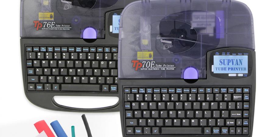 Máy in ống lồng, ống co nhiệt SUPVAN TP70E: di động, in ống đường kính 2.5mm - 6mm