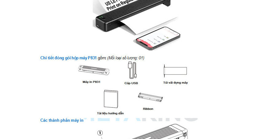 Hướng Dẫn Cài Đặt & Sử Dụng Máy In Di Động P831