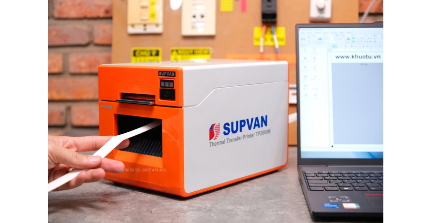 Supvan TP2000M – Máy in ống co nhiệt cỡ lớn Φ7–30mm cho cáp động lực