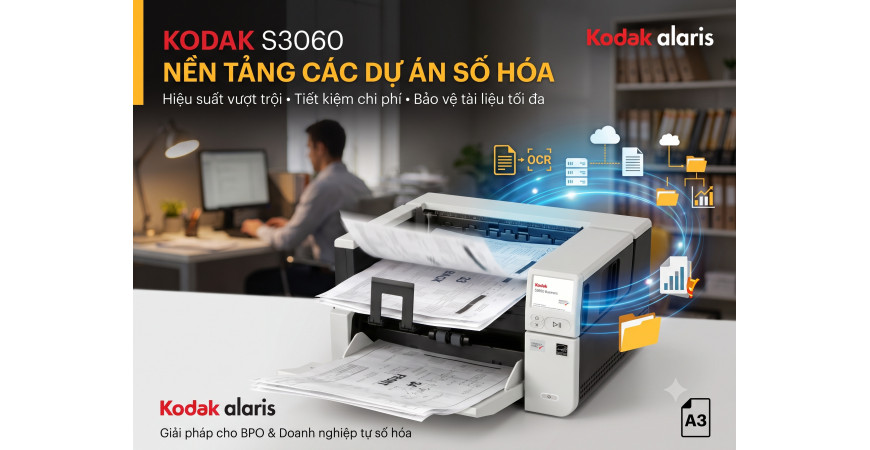 Tối Ưu Hóa Dự Án Số Hóa Với Máy Scan Kodak S3060: Chi Phí Phù Hợp, Chất Lượng Vượt Trội